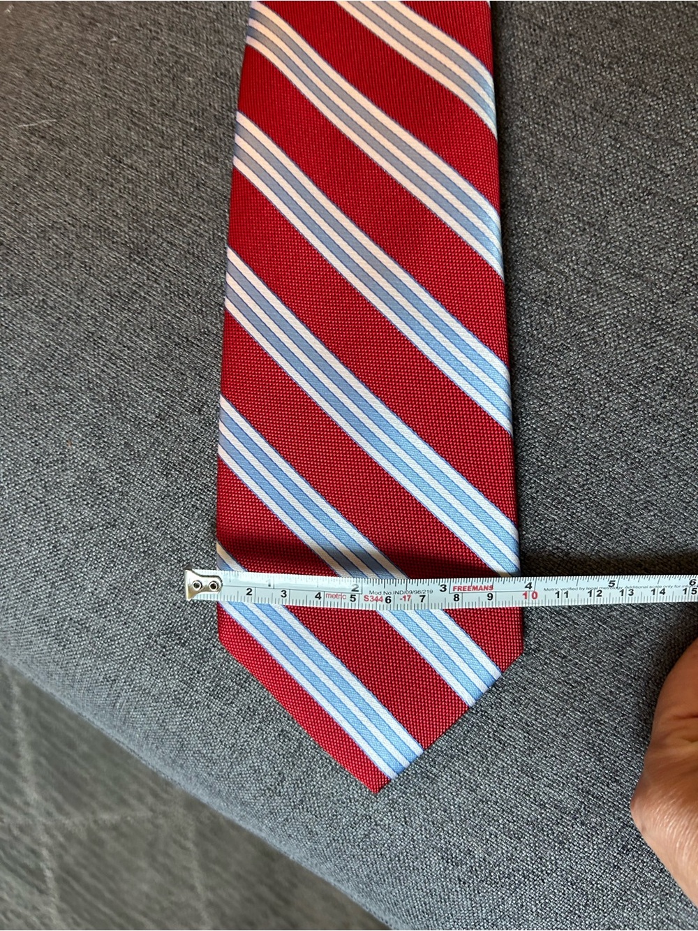 New Brooks Brothers tie Red repp Striped Silk stain-resistant